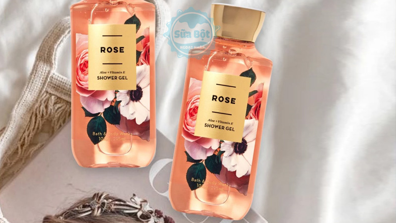 Sữa tắm Bath And Body Works Rose hương hoa hồng xuất xứ từ Mỹ, làm sạch da dịu nhẹ