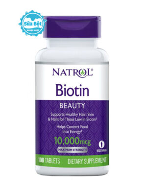 Viên uống Natrol Biotin 10000 mcg hỗ trợ mọc tóc Mỹ 100 viên