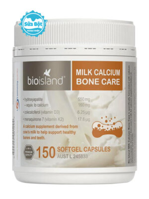 Viên uống canxi Bio Island Milk Calcium Bone Care Úc 150 viên