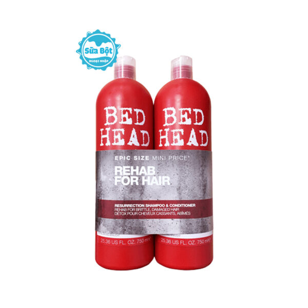 Bộ dầu xả dầu gội Bed Head Tigi đỏ phục hồi tóc Mỹ 750ml