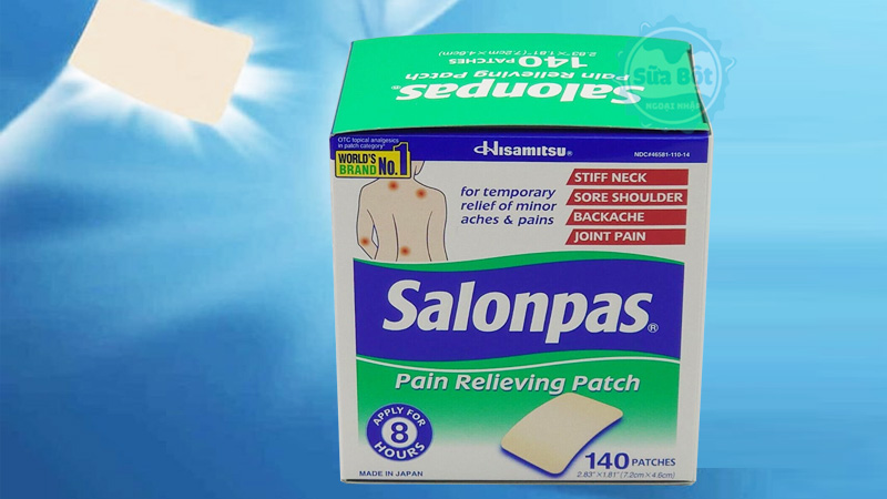 Cao dán Salonpas giảm đau nhức cơ khớp nhanh chóng nhập khẩu từ Mỹ