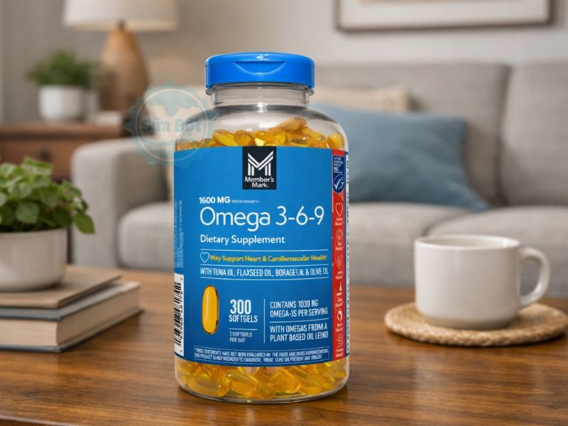 Mu sắm dầu cá Omega 3-6-9 Member's Mark Supports Heart Health