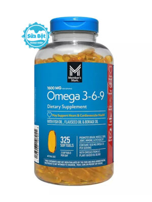 Dầu cá Omega 3-6-9 Member's Mark Supports Heart Health Mỹ 325 viên