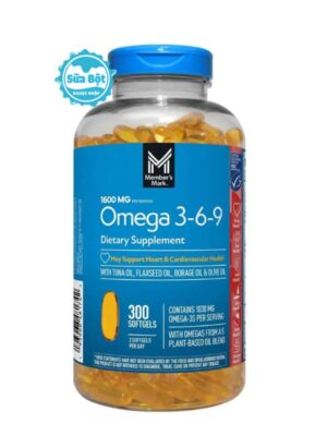 Dầu cá Omega 3-6-9 Member's Mark Supports Heart Health Mỹ 300 viên