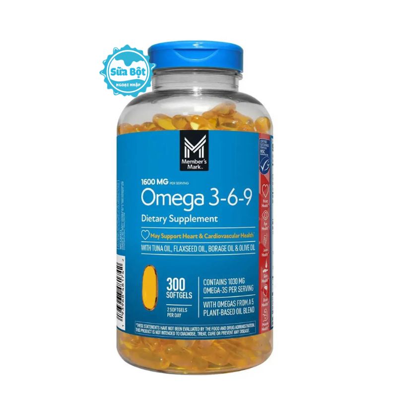 dau-ca-omega-3-6-9-members-mark-thump Dầu cá Omega 3-6-9 Member's Mark Supports Heart Health Mỹ 300 viên