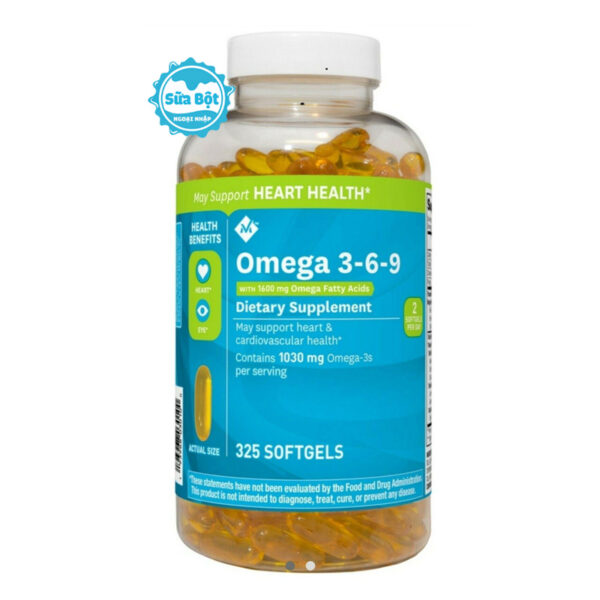 Dầu cá Omega 3-6-9 Member's Mark Supports Heart Health Mỹ 325 viên