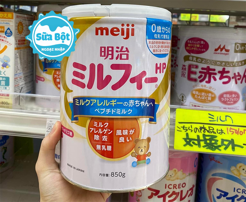 Có thể mua Sữa Meiji HP của Nhật hộp 850g tại Cửa hàng Sữa Bột Ngoại Nhập với giá tốt, hàng chính hãng, chất lượng