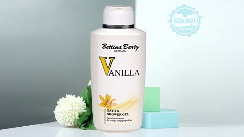 Sữa tắm Bettina Barty Vanilla 500ml sản xuất tại Đức đã được kiểm nghiệm da liễu tin cậy
