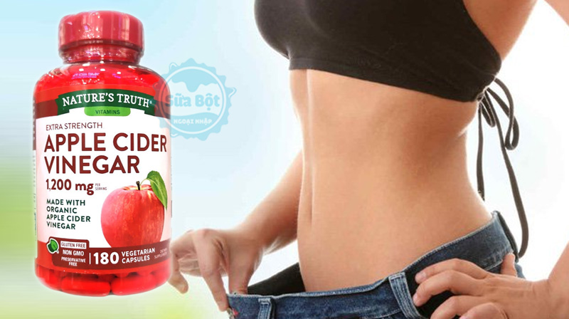 Viên uống giấm táo Nature’s Truth Apple Cider Vinegar 1200mg giúp giảm béo, điều hòa đường huyết