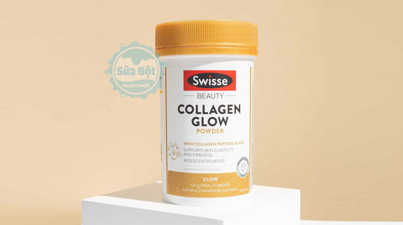 Bột Collagen Swisse Beauty Collagen Glow Powder giúp da săn chắc, tươi trẻ hơn
