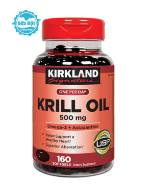 Dầu nhuyễn thể Kirkland Krill Oil 500mg Mỹ 160 viên