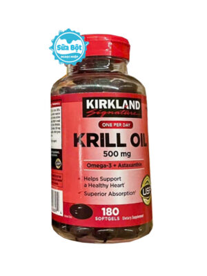 Dầu nhuyễn thể Kirkland Krill Oil 500mg Mỹ 180 viên