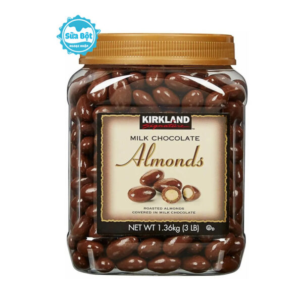 Socola sữa hạnh nhân Kirkland Milk Chocolate Almonds Mỹ 1.36kg