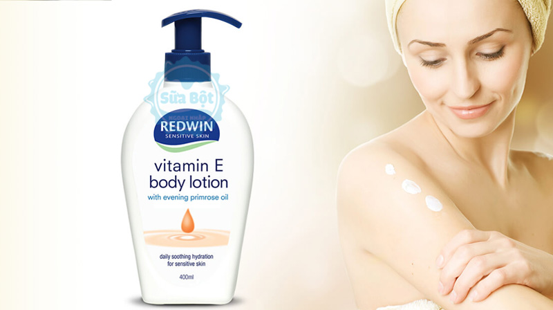 Sữa dưỡng thể Redwin Vitamin E Body Lotion được sản xuất tại Úc giúp dưỡng da mềm mịn