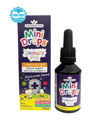 Tăng đề kháng Natures Aid Mini Drops Immune Plus Anh cho bé từ 3 tháng tuổi