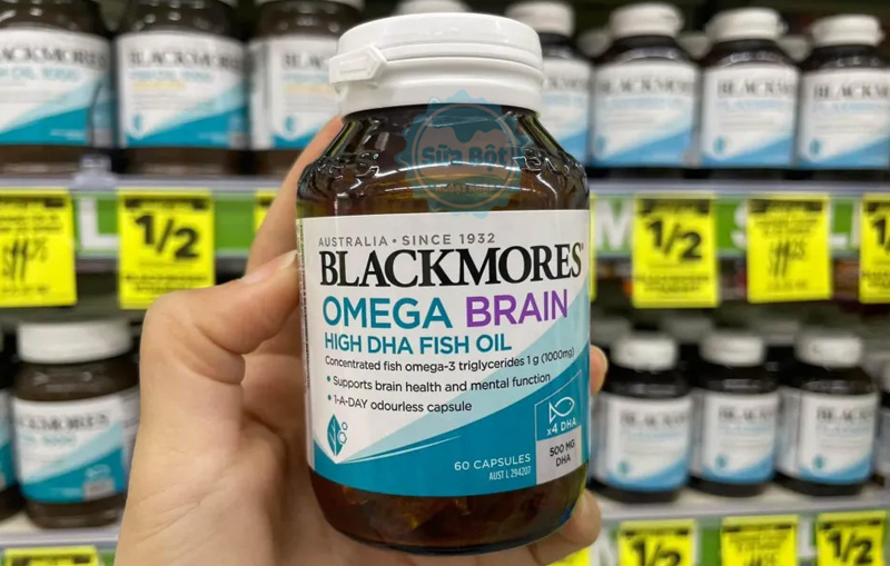 Viên dầu cá Blackmores Omega Brain chứa gấp 4 lần DHA so với viên dầu cá 1000
