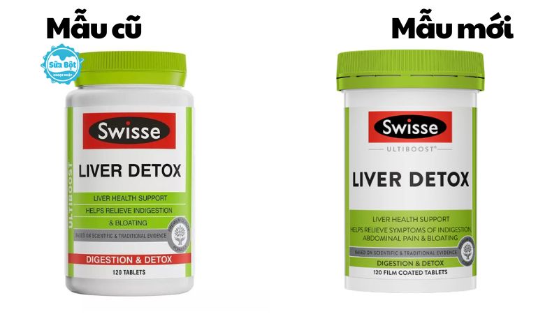 Viên uống Liver Detox Swisse mẫu cũ và mẫu mới Viên uống Liver Detox Swisse mẫu cũ và mẫu mới