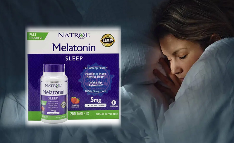 Viên ngậm Natrol Melatonin Sleep 5mg hỗ trợ ngủ ngon giấc, chìm vào giấc ngủ nhanh hơn