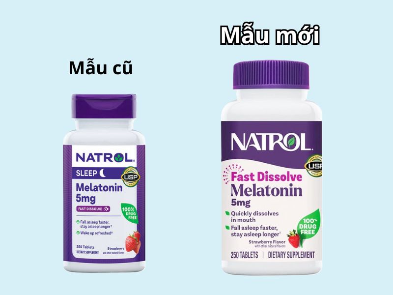 Viên ngậm Natrol Melatonin Sleep 5mg cập nhật mẫu mới