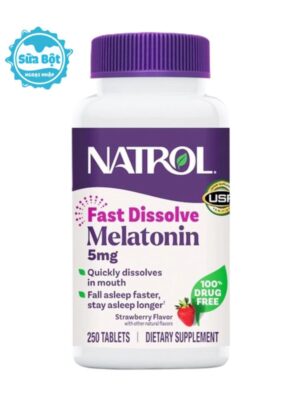 Viên ngậm ngủ ngon Natrol Melatonin Sleep 5mg Mỹ 250 viên