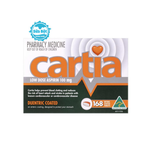 Viên uống chống đột quỵ Cartia Úc hộp 168 viên
