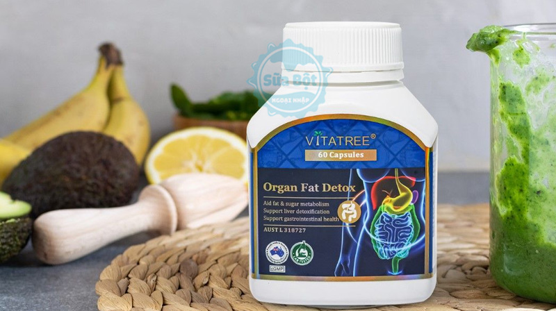 Viên uống Vitatree Organ Fat Detox xuất xứ từ Úc giúp thải độc mỡ nội tạng