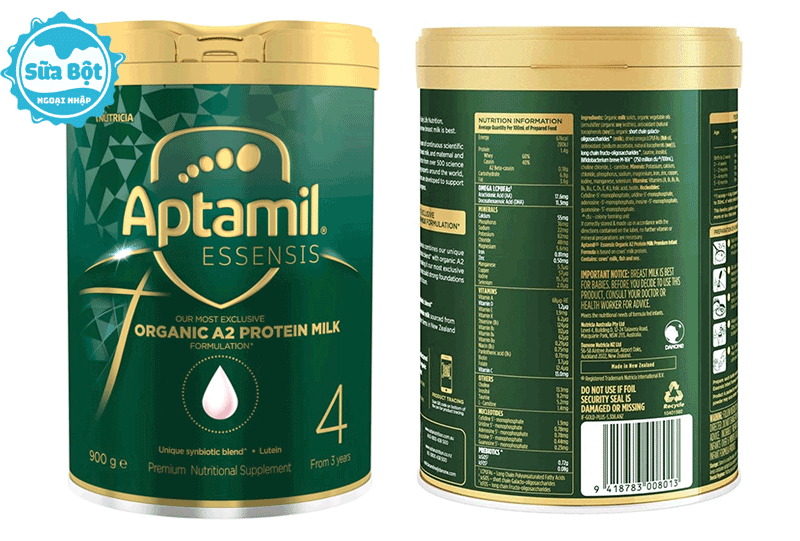 Thành phần sữa Aptamil Essensis số 4 gồm đầy đủ dưỡng chất giúp bé phát triển toàn diện