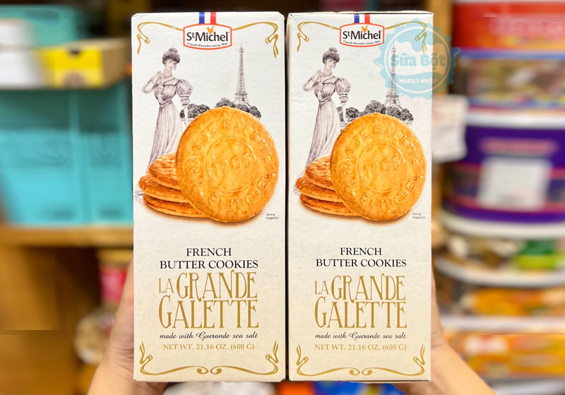 Bánh quy La Grande Galette French Butter Cookies xuất xứ từ Pháp, thiết kế đẹp mắt, tinh tế