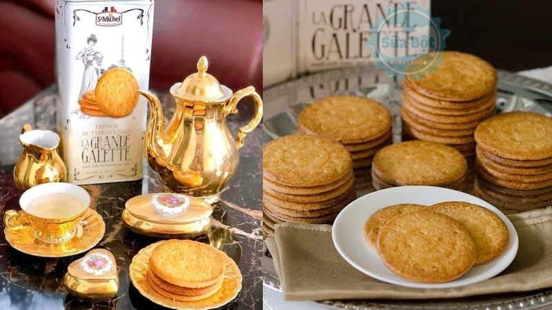 Bánh quy La Grande Galette French Butter Cookies dùng ăn trực tiếp, thích hợp thưởng thức trong tiệc trà