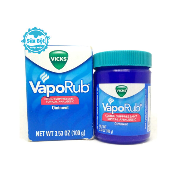 Dầu bôi ấm ngực giảm ho Vicks VapoRub của Mỹ 100g