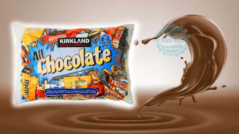 Kẹo Chocolate Kirkland All Chocolate có nhiều loại socola cho bạn tha hồ tận hưởng