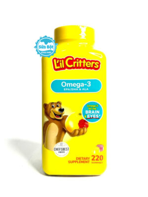 Kẹo gấu dẻo L'il Critters bổ sung Omega 3 và DHA của Mỹ (220 viên)