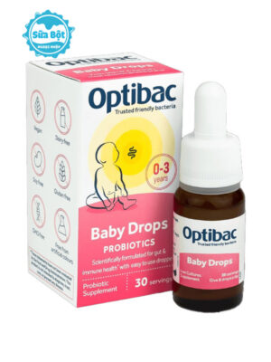 Men vi sinh Optibac Baby Drops Anh 10ml cho bé từ 0-3 tuổi