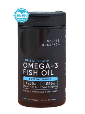 Viên Dầu cá SR Triple Strength Omega 3 Fish Oil lọ 150 viên của Mỹ