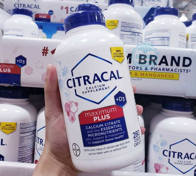 Viên uống bổ sung canxi Citracal Maximum Plus Calcium Citrate + D3 nhận được nhiều đánh giá tốt của người tiêu dùng
