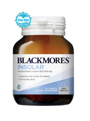 Viên uống đẹp da Blackmores Insolar bổ sung vitamin B3 Úc 60 viên
