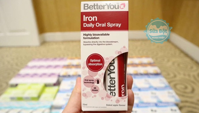 Sắt xịt Better You Iron Daily Oral Spray thiết kế dạng sắt xịt thân thiện, thao tác đơn giản