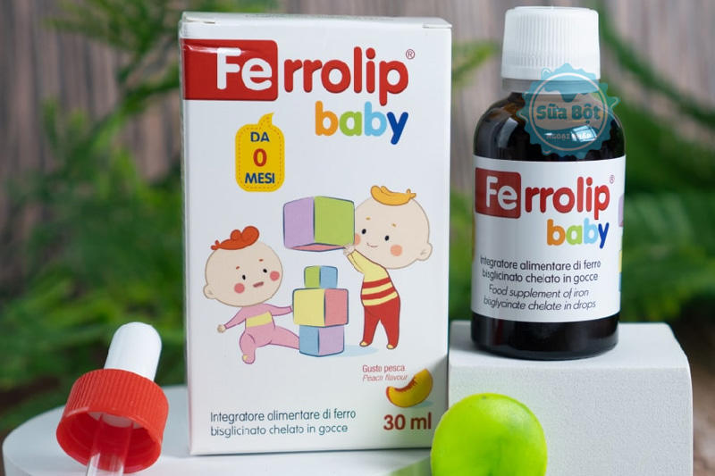 Sắt hữu cơ Ferrolip Baby dùng được cho trẻ từ 0 tháng tuổi trở lên