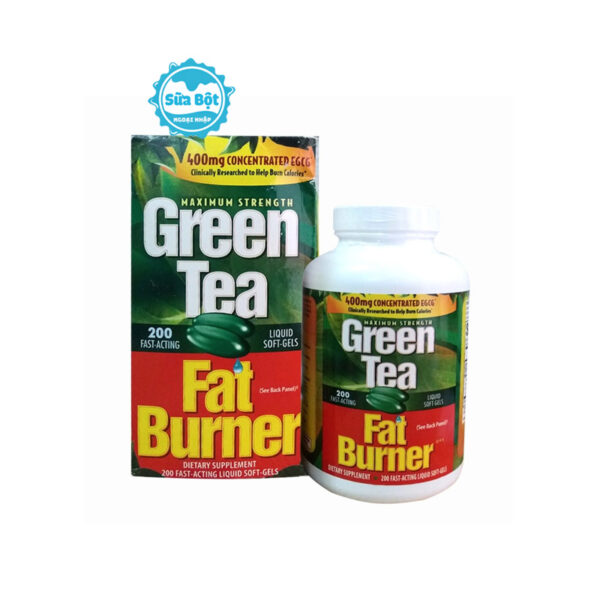 Viên uống giảm cân trà xanh Green Tea Fat Burner 400mg Mỹ 200 viên