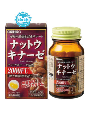Viên uống Orihiro Nattokinase 2000FU ngừa tai biến đột quỵ Nhật Bản 60 viên