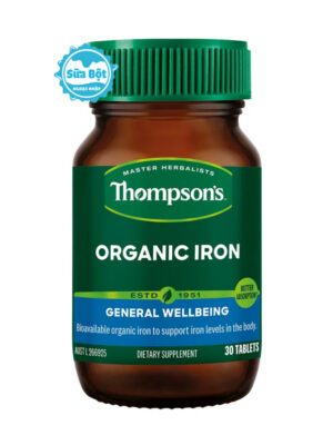 Viên sắt hữu cơ Thompson's Organic Iron Úc 30 viên