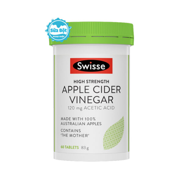 Viên giấm táo Swisse Apple Cider Vinegar Úc 60 viên