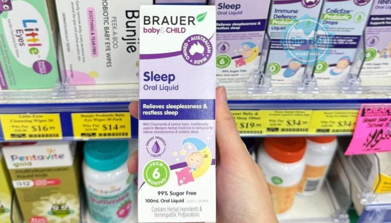 Siro ngủ ngon cho bé Brauer Baby & Child Sleep thích hợp cho trẻ từ 6 tháng tuổi tới 14 tuổi dùng