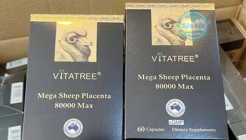 Viên nhau thai cừu Vitatree Mega Sheep Placenta 80000 Max mua chính hãng Úc tại Sữa Bột Ngoại Nhập