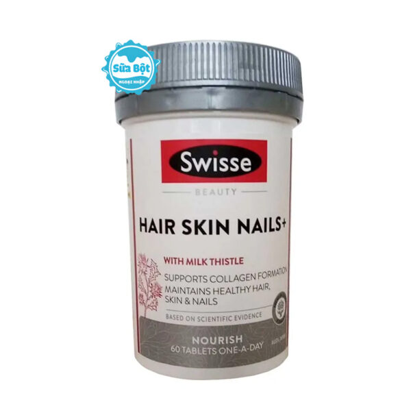 Viên uống Swisse Hair Skin Nails+ hỗ trợ đẹp tóc da móng Úc 60 viên
