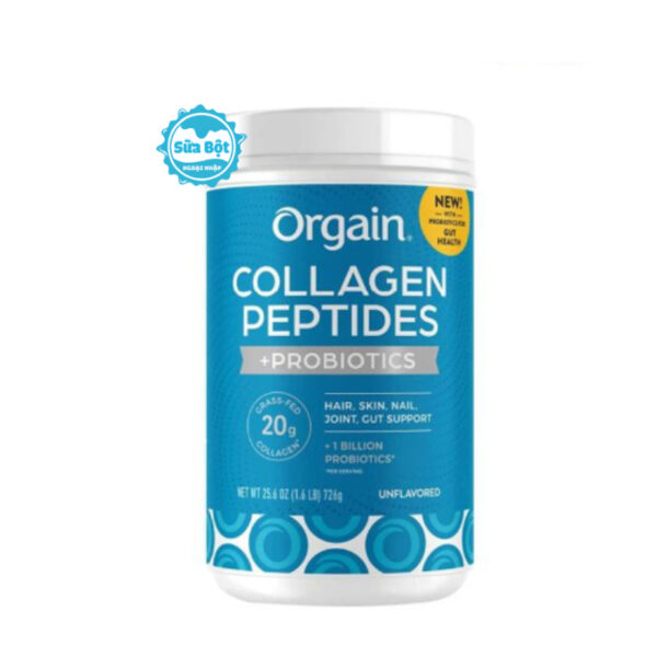 Bột Collagen Orgain Peptides và Probiotics của Mỹ 726g