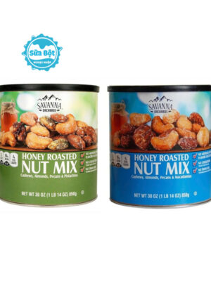 Hạt hỗn hợp tẩm mật ong Savanna Orchards Gourmet Honey Roasted Nut Mix Mỹ 850g