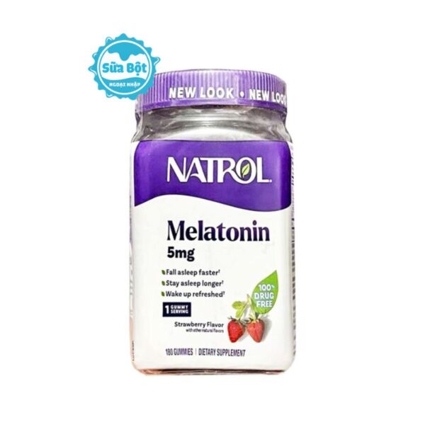 Kẹo dẻo ngủ ngon Natrol Gummies Melatonin 5mg Mỹ 180 viên 
