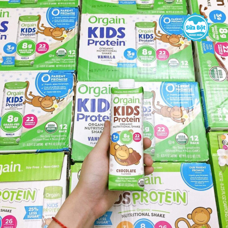 Ưu điểm nổi bật của thùng sữa nước Protein hữu cơ Orgain Kids Protein Vị Socola