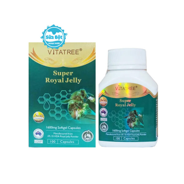 Sữa ong chúa Vitatree Super Royal Jelly 1600mg Úc 100 viên